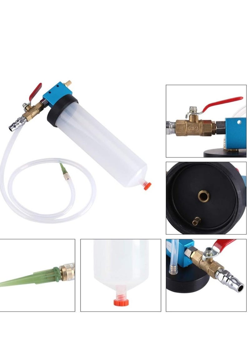 SYOSI Auto Car Brake Fluid Oil Change Replacement Tool Metal White Automotive Pump Bleeder Emptying Drain Kit(9.65 x 5.12in) - Image 3