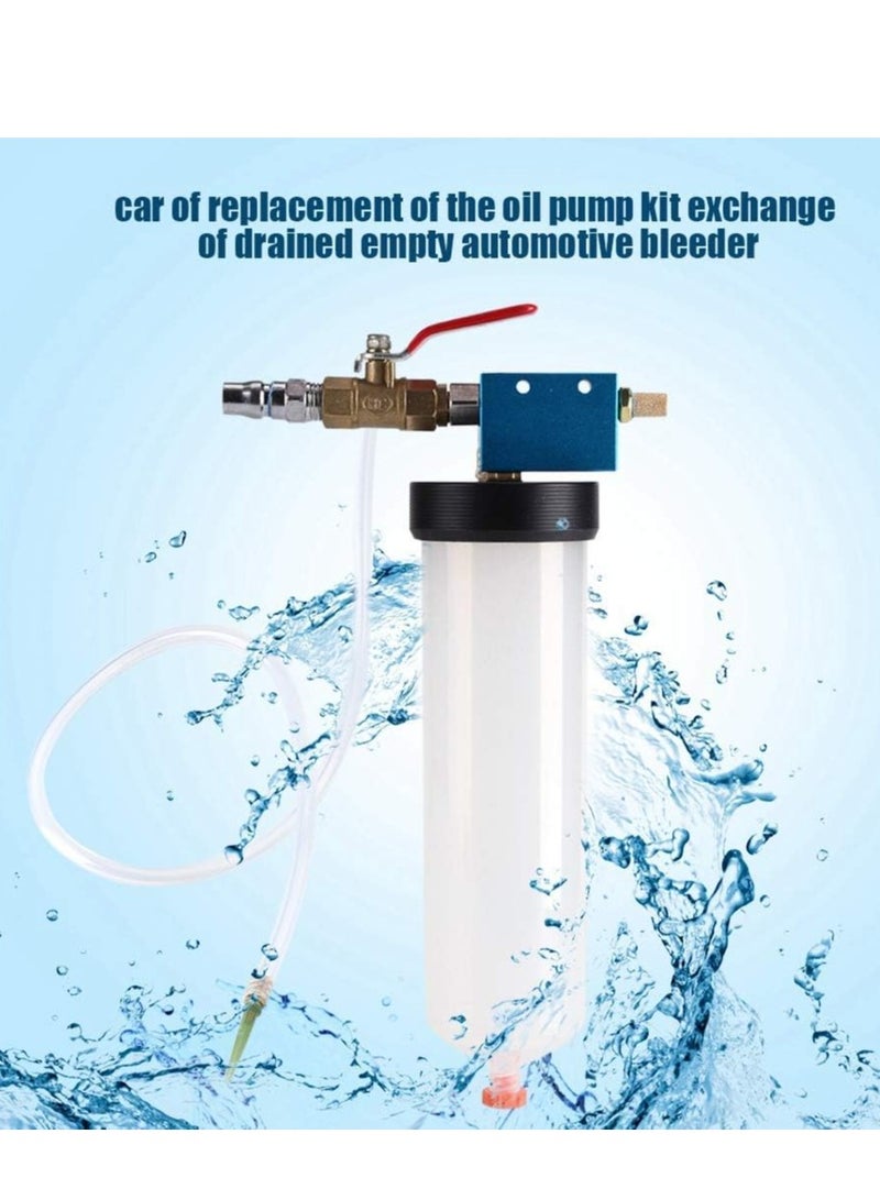 SYOSI Auto Car Brake Fluid Oil Change Replacement Tool Metal White Automotive Pump Bleeder Emptying Drain Kit(9.65 x 5.12in) - Image 2
