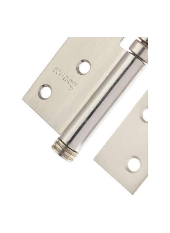 Silver Door Hinge Set 2 Hinge High Quality 6 Inch  - Image 1