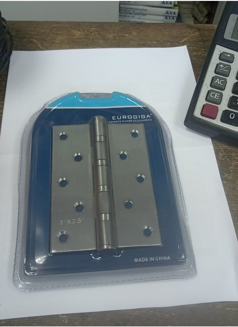 Silver Door Hinge Set 2 Hinge High Quality 6 Inch  - Image 4