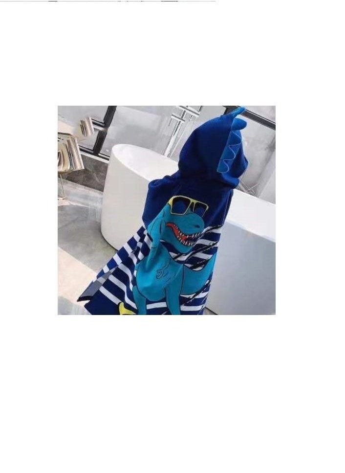 Cutie Cute Kids Hooded Beach Bath Towel Poncho for Age 4-10 Years - Swim Pool Coverup Poncho Cape Multi-use for Bath/Shower/Pool/Swim  - Image 2