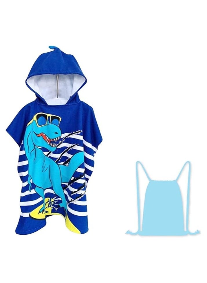 Cutie Cute Kids Hooded Beach Bath Towel Poncho for Age 4-10 Years - Swim Pool Coverup Poncho Cape Multi-use for Bath/Shower/Pool/Swim  - Image 1