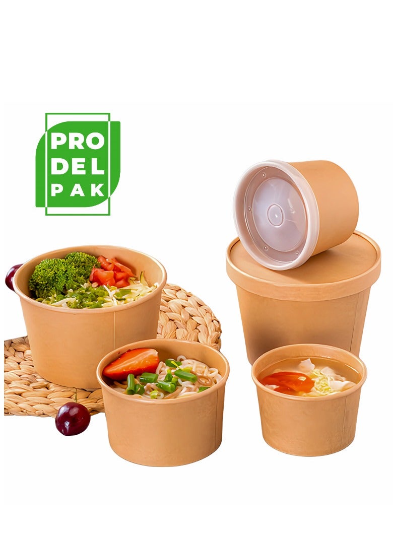 بروديل أكواب شوربة برودل باك بنية اللون مع غطاء من مادة PP - Image 1