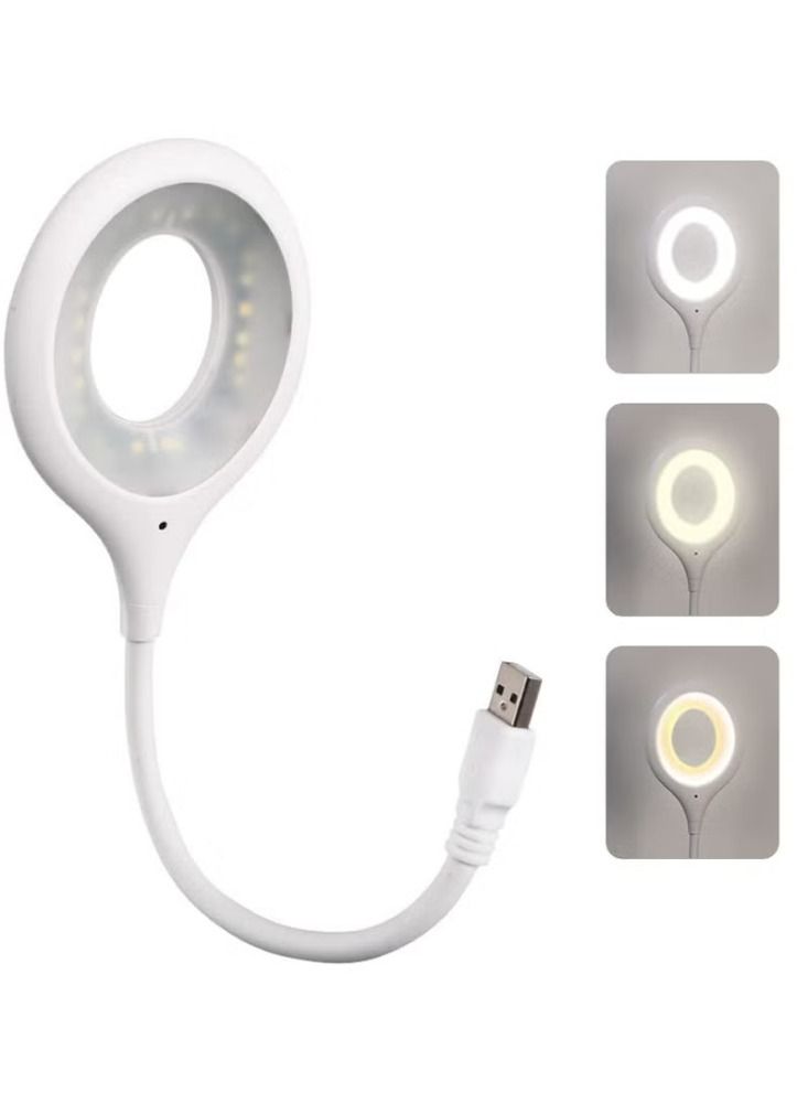 Dream Zone Voice Control USB Light for Laptop Keyboard, LED Reading Lamp Portable Small Night Light with Flexible Gooseneck for Power Bank and Computer - Image 1