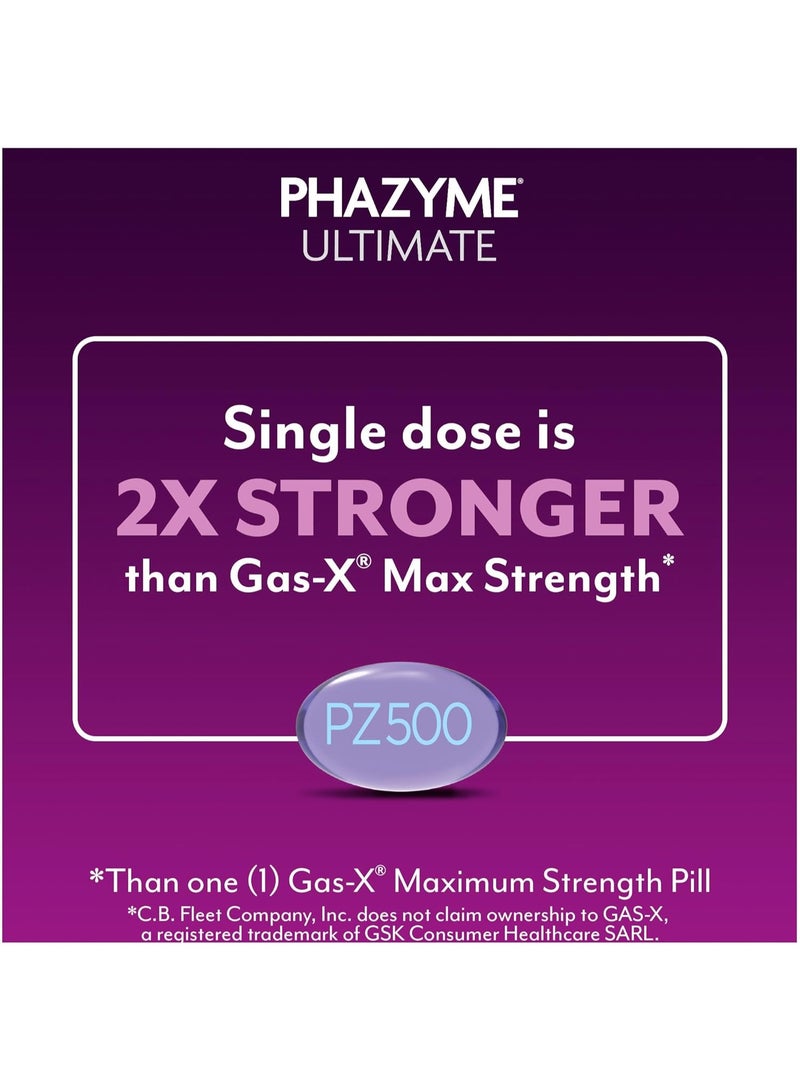 Phazyme Ultimate Gas Bloating Relief Works in Minutes 500 mg Simethicone Fast Gels, 20 Count - Image 5