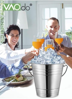 VAOdo 2PCS Ice Buckets and Stainless Steel Ice Cubes  for Parties Stainless Steel Beverage Chiller with Handle Party Restaurant Dinner Wedding  - Image 5