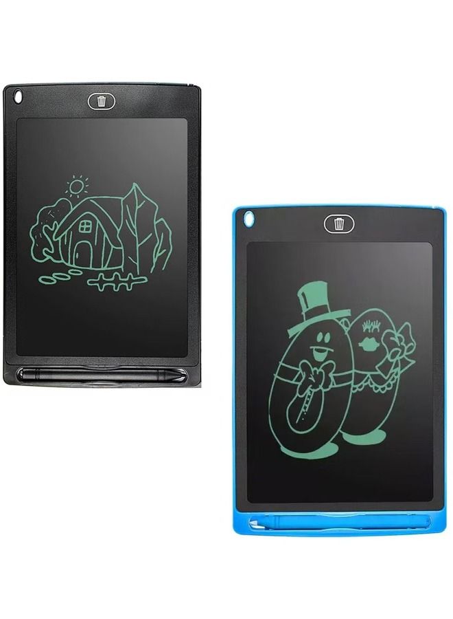 8.5 Inch LCD Writing Tablet With Replaceable Battery Stylus Dock and Erasing Button Blue and Black Combo (Pack of 2) - Image 1