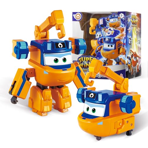 Super Wings Transformable Toys, 5 in Marty Airplane Transforming Figures, 2 in 1 Mode Rescue Bots Action Figure for 3-5 Year Old Boys Girls, Fun Plane Toys for Toddlers Kids Age 3 4 5 6 7 - Image 1