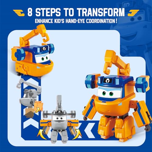 Super Wings Transformable Toys, 5 in Marty Airplane Transforming Figures, 2 in 1 Mode Rescue Bots Action Figure for 3-5 Year Old Boys Girls, Fun Plane Toys for Toddlers Kids Age 3 4 5 6 7 - Image 3