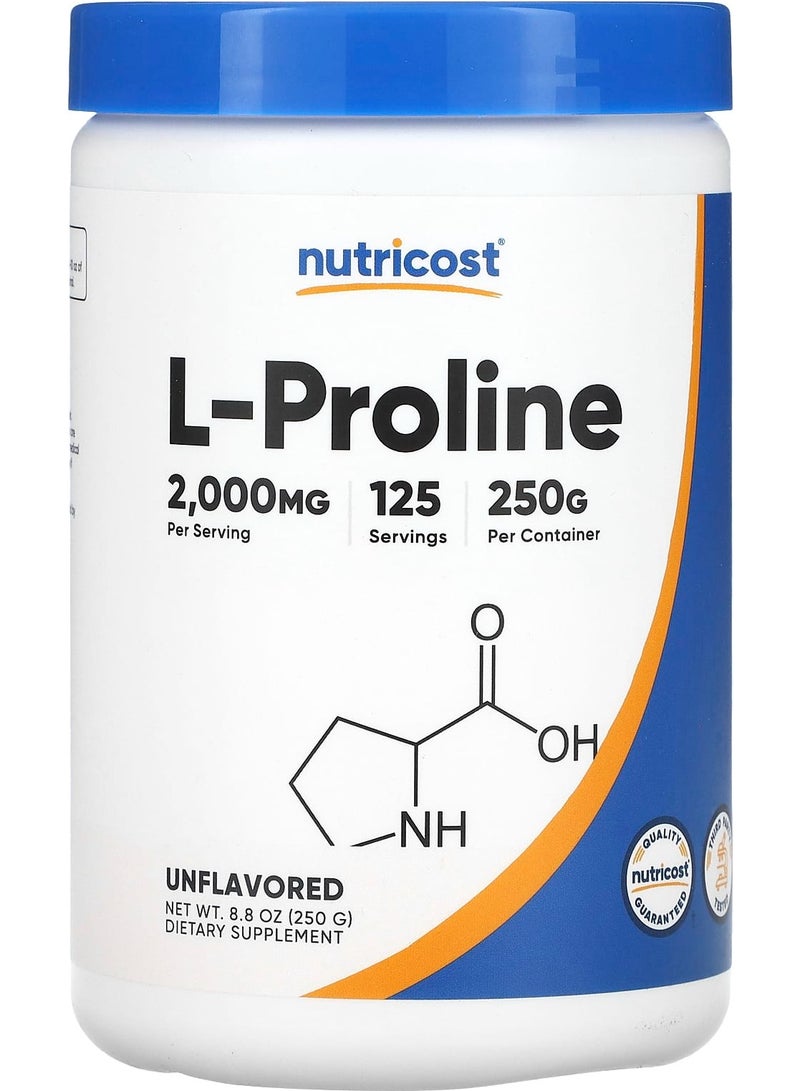 Nutricost L-Proline, Unflavored, 8.8 oz (250 g)