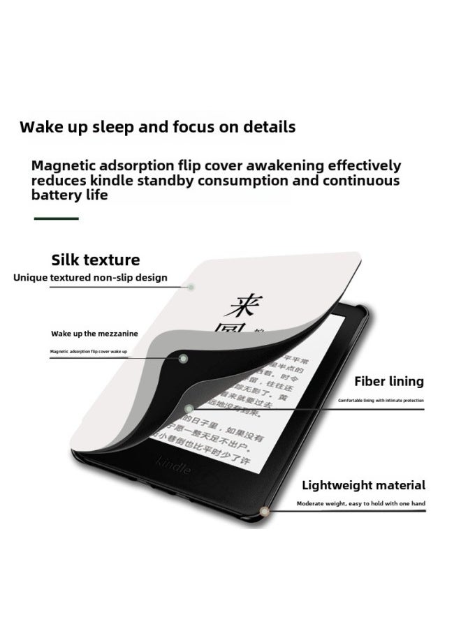 For Kindle Protective Case Handheld Kpw6 Sleeping Soft Shell Youth Edition Magnetic Kpw123 Wholesale-Color:Made With Pictures - Handheld Model - Silicone Soft Shell-Applicable Models:Kindle (colorsoft) 2024 ( 7inch )