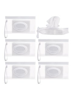 Excefore Baby Wipe Dispenser, 6Pcs Portable Refillable Wipe Holder, Eco Friendly Baby Wipes Dispenser Container, Reusable Travel Wet Wipe Container for Travel, Strollers, Backpacks  - Image 1