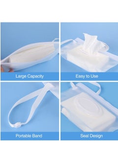 Excefore Baby Wipe Dispenser, 6Pcs Portable Refillable Wipe Holder, Eco Friendly Baby Wipes Dispenser Container, Reusable Travel Wet Wipe Container for Travel, Strollers, Backpacks  - Image 5