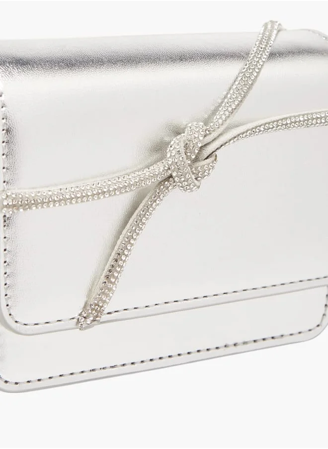 فلورا بيلا من شو إكسبرس Girls Embellished Crossbody Bag With Button Closure And Chain Strap