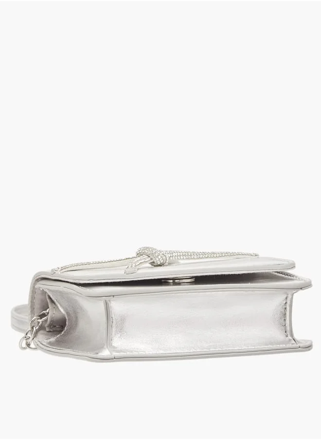 فلورا بيلا من شو إكسبرس Girls Embellished Crossbody Bag With Button Closure And Chain Strap