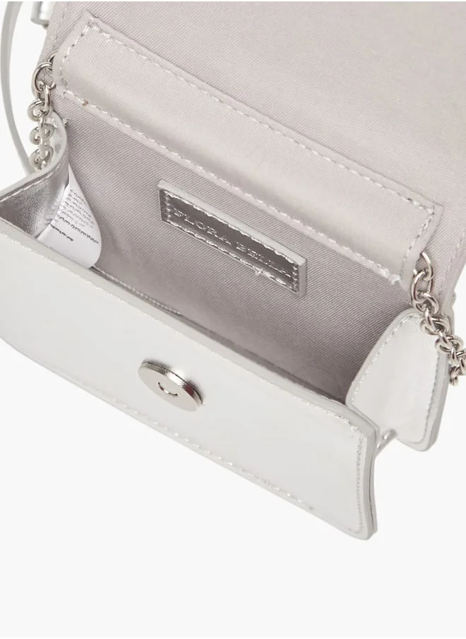 فلورا بيلا من شو إكسبرس Girls Embellished Crossbody Bag With Button Closure And Chain Strap