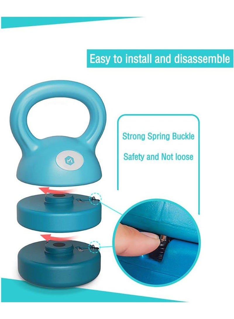 MissTiara Adjustable Kettlebell 5-12lbs(5.4kg), Blue, Cast Iron, Great for Women/Men Training Fitness, Full-Body Workout and Strength Training - Image 4