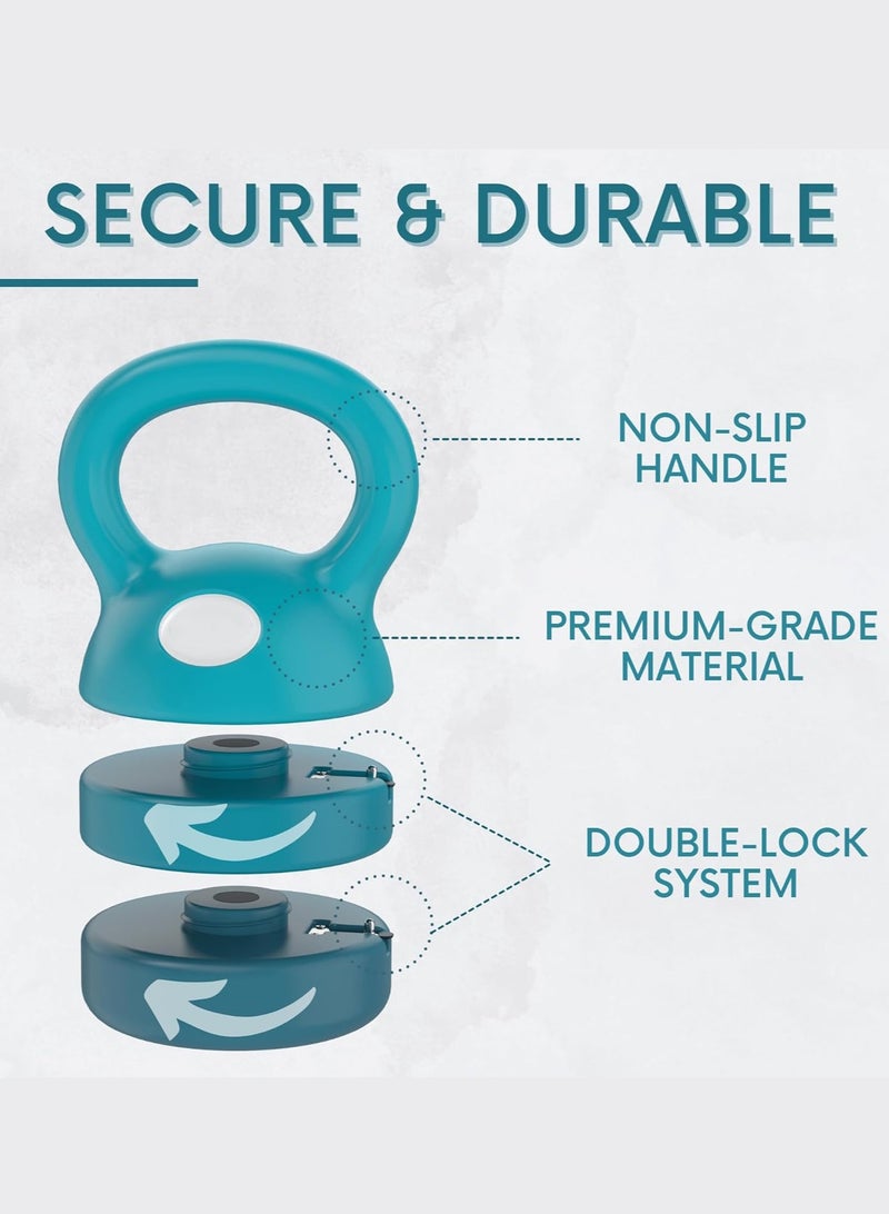 MissTiara Adjustable Kettlebell 5-12lbs(5.4kg), Blue, Cast Iron, Great for Women/Men Training Fitness, Full-Body Workout and Strength Training - Image 5