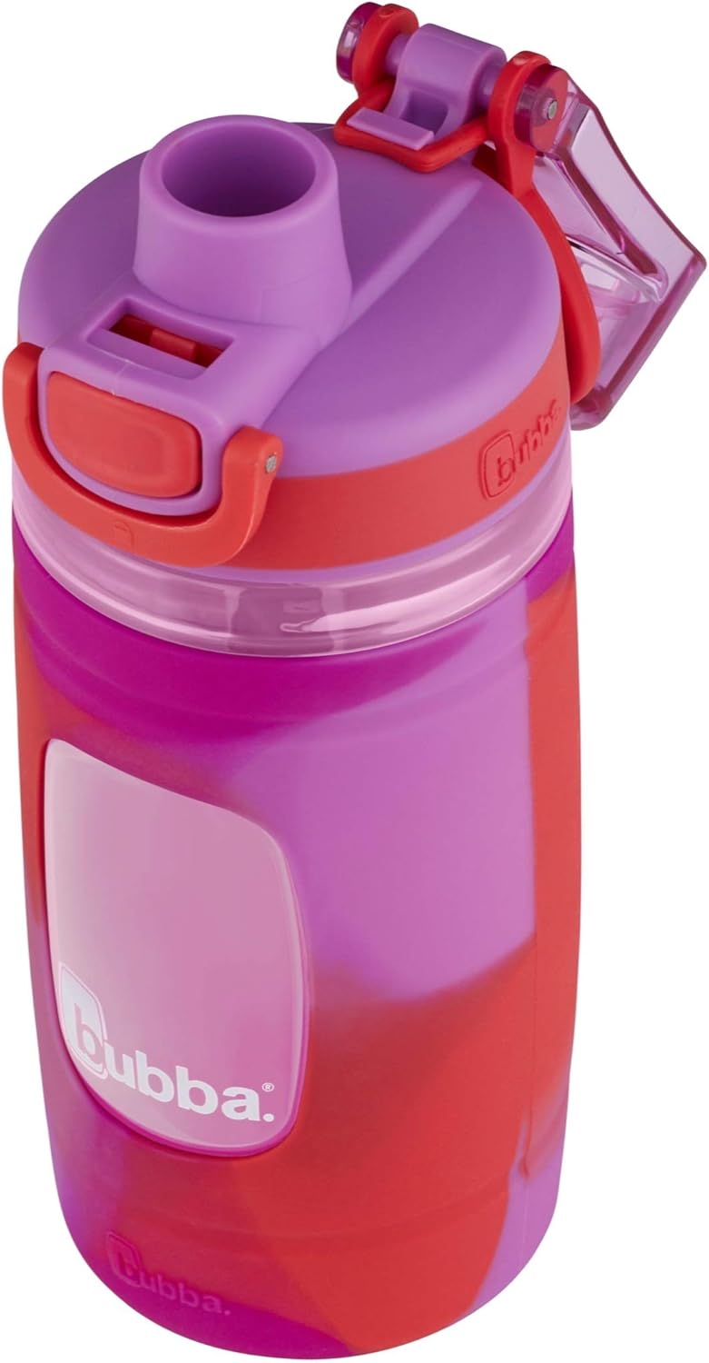 Bubba Flo Kids Water Bottle, 16oz, Silicone Sleeve | Watermelon and Wild Berry | Pack of 4 - Image 2