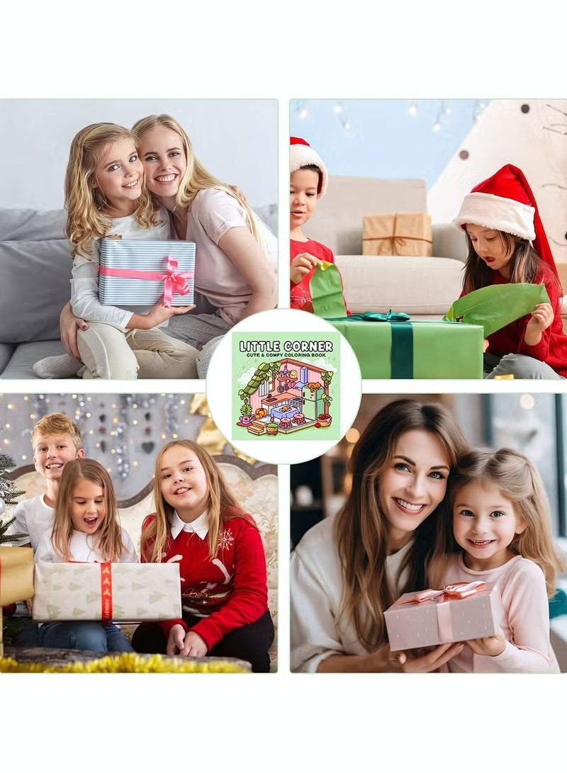 كتاب تلوين مريح للكبار والمراهقين، ركن صغير: 40 صفحة من تصميمات الغرف الصغيرة المريحة مع غلاف متحرك غريب، لتخفيف التوتر والتعبير الفني، مثالي للمساحات المريحة وهدايا العطلات - Image 5