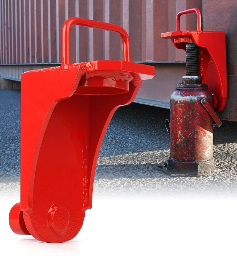 Lupar HeavyDuty Shipping Container Jack Lug with UShaped Handle Storage Container Leveler Booster Red