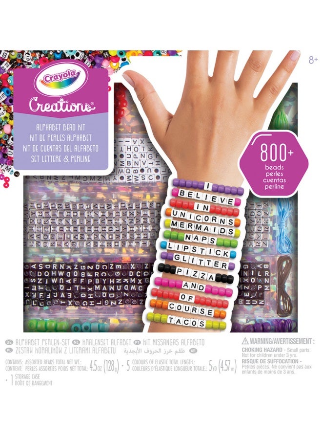 Crayola مجموعة الإبداعات، مجموعة الحروف والخرز، نشاط إبداعي وهدايا للفتيات، من 8 سنوات، متعددة الألوان - Image 3