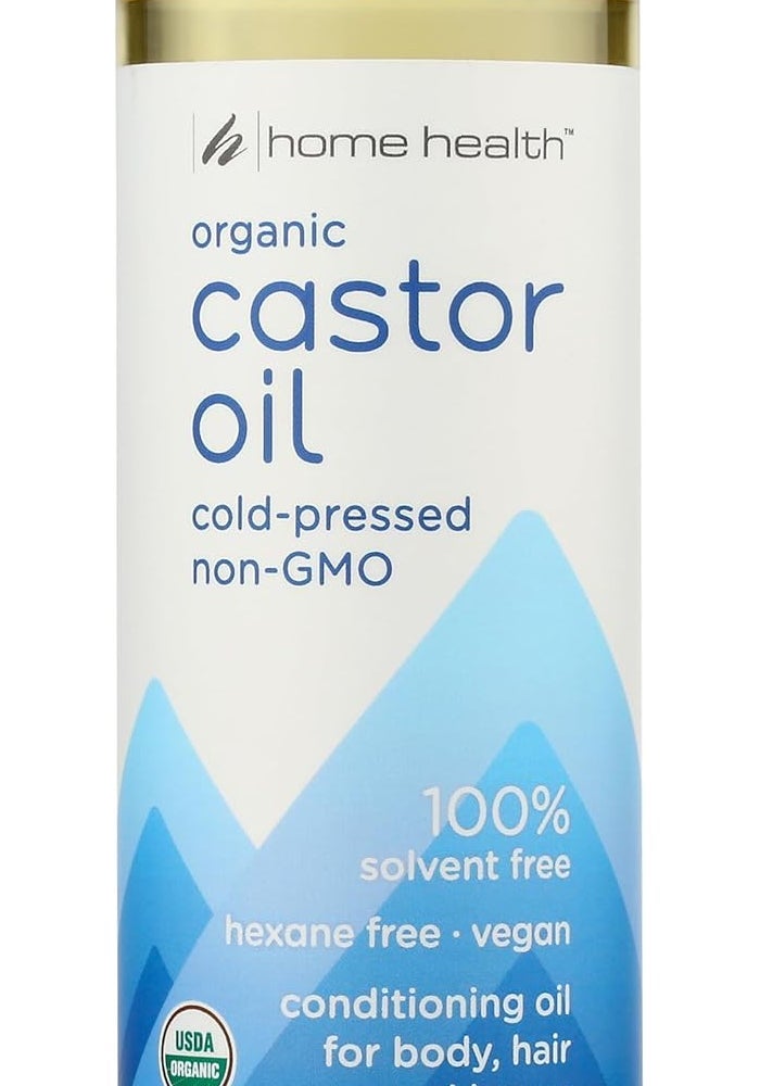 Home Health Organic Cold-Pressed Castor Oil - 8 Fl Oz, Hexane Free, Vegan Conditioning Oil for Body, Hair, and Brows - Image 1