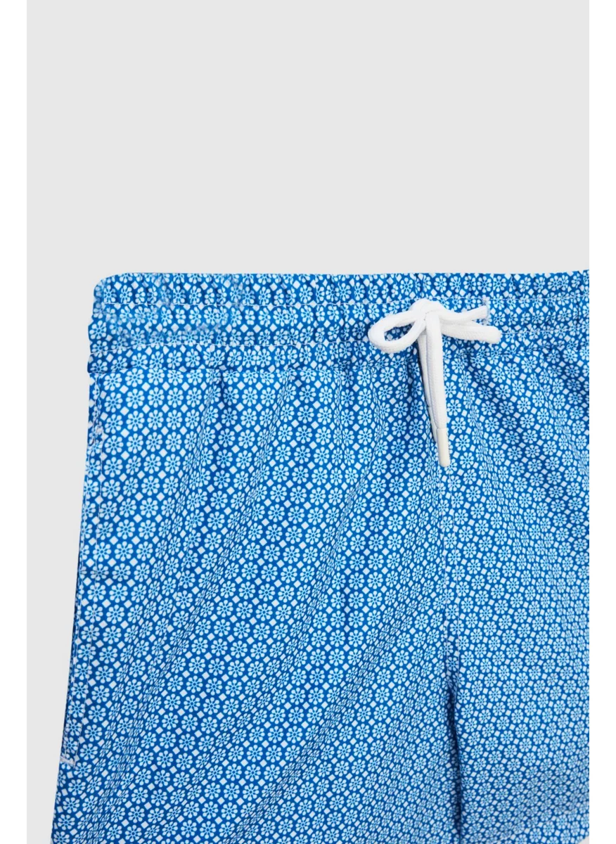دي أس دامات Regular Fit Blue Printed Shorts Swimsuit 2HC62AP356130