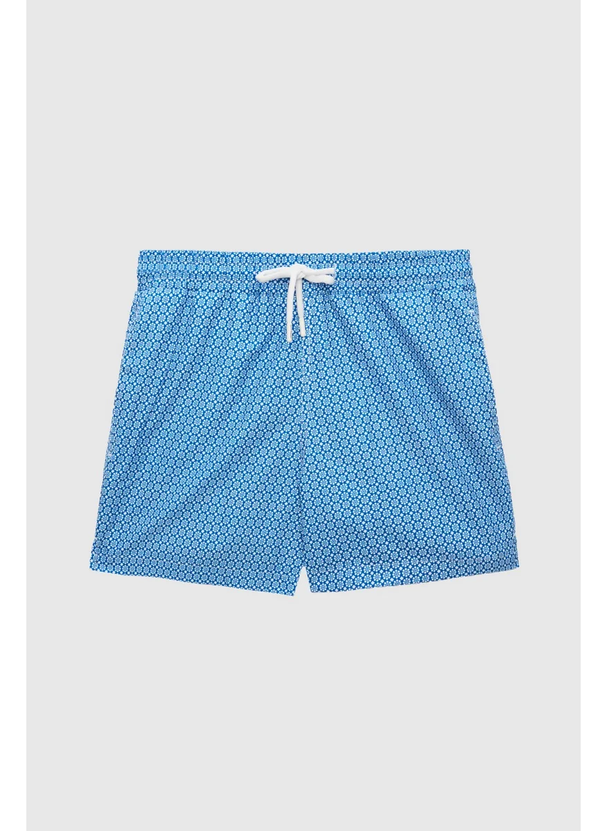 دي أس دامات Regular Fit Blue Printed Shorts Swimsuit 2HC62AP356130