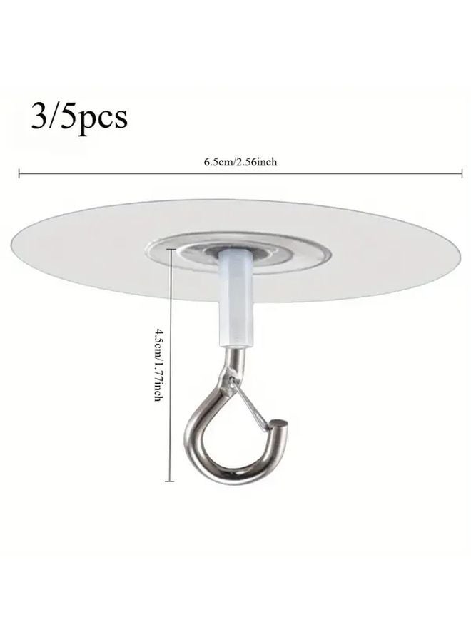 3 عبوات من الخطافات السقفية الشفافة ذاتية اللاصق المضادة للماء لمصاصات الرياح البالونية - Image 4