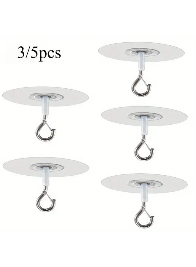 3 عبوات من الخطافات السقفية الشفافة ذاتية اللاصق المضادة للماء لمصاصات الرياح البالونية - Image 2