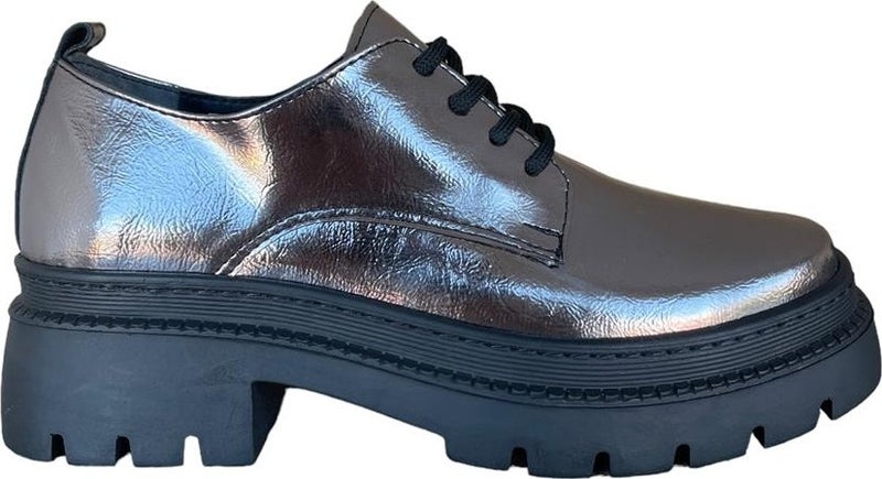 Liger Lace Up High Heel Oxford Shoes For Women Bronze  - Image 1