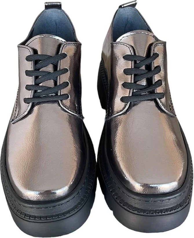 Liger Lace Up High Heel Oxford Shoes For Women Bronze