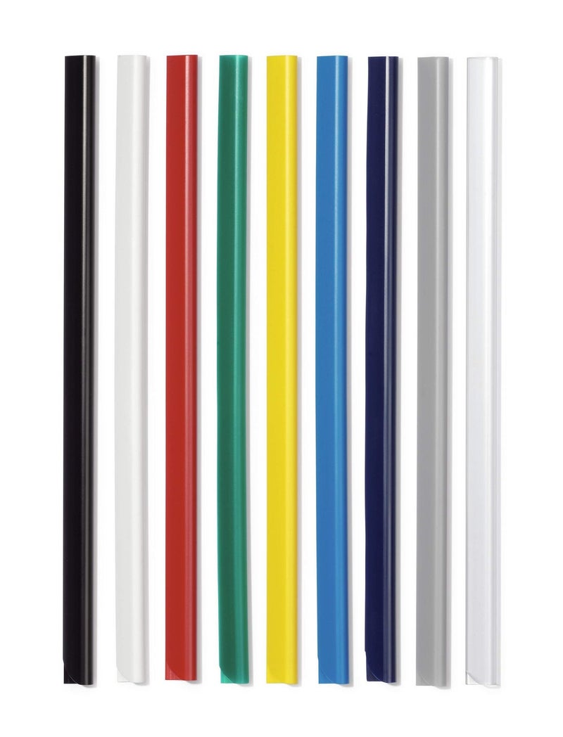 Durable File Binding Bar A4 6 mm Pack of 100 – Spine Bars for Binding Unpunched Documents; Holds Approx. 60 Sheets; Rounded Corners for Easy Insertion; 297 mm Length - Image 4