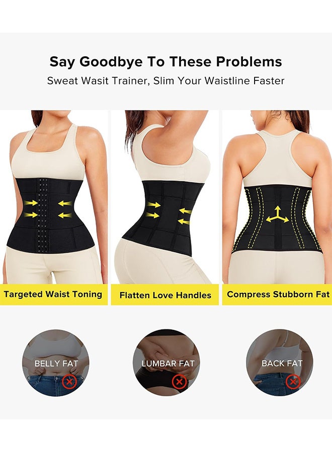Sweat Waist Trainer for Women – Sauna Corset Cincher with Adjustable Hooks & Zipper - Image 5