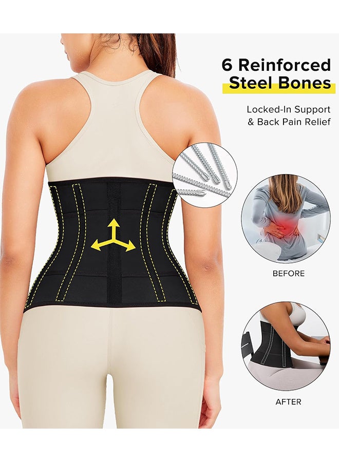 Sweat Waist Trainer for Women – Sauna Corset Cincher with Adjustable Hooks & Zipper - Image 4