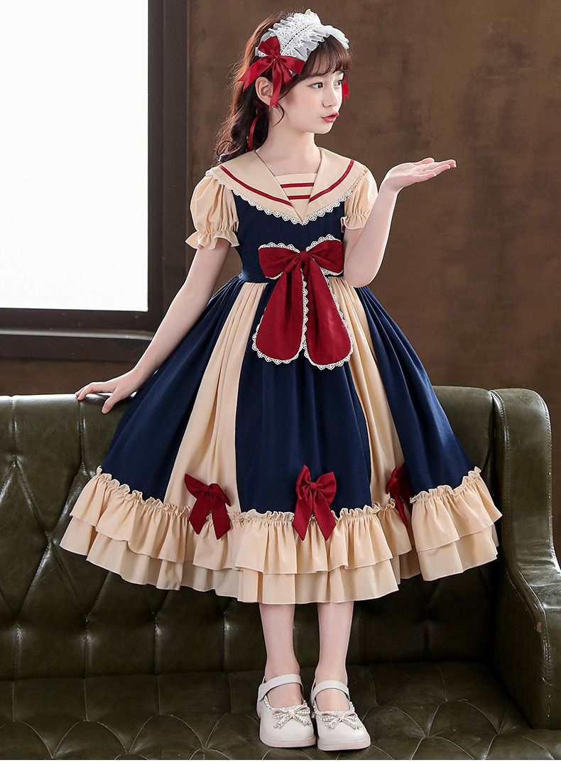Fashionable Cute Girls Dresses Blue 