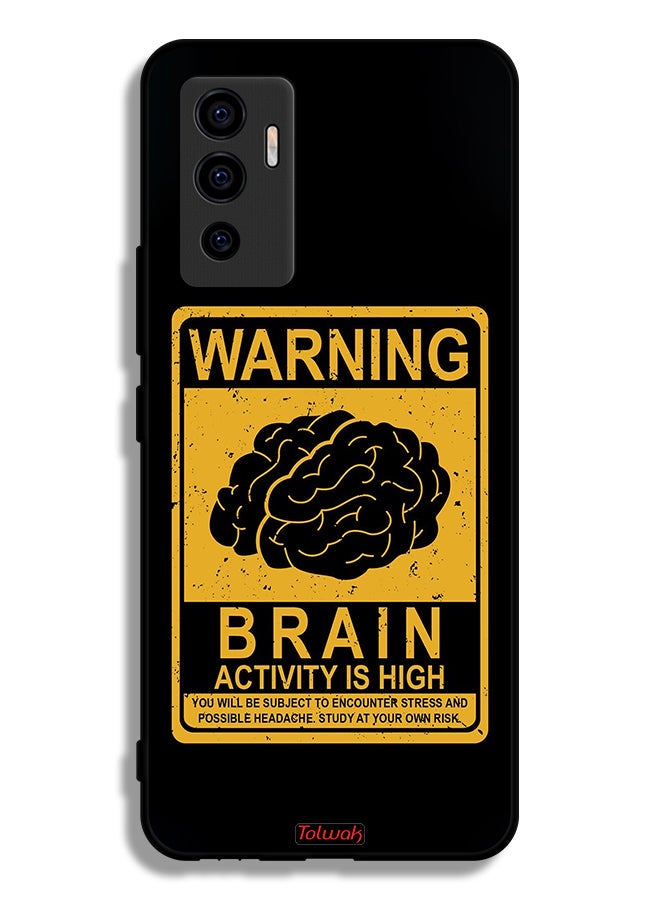 Tolwak Vivo S10e 5G Protective Case Cover Warning Brain Activity Is High - Image 2