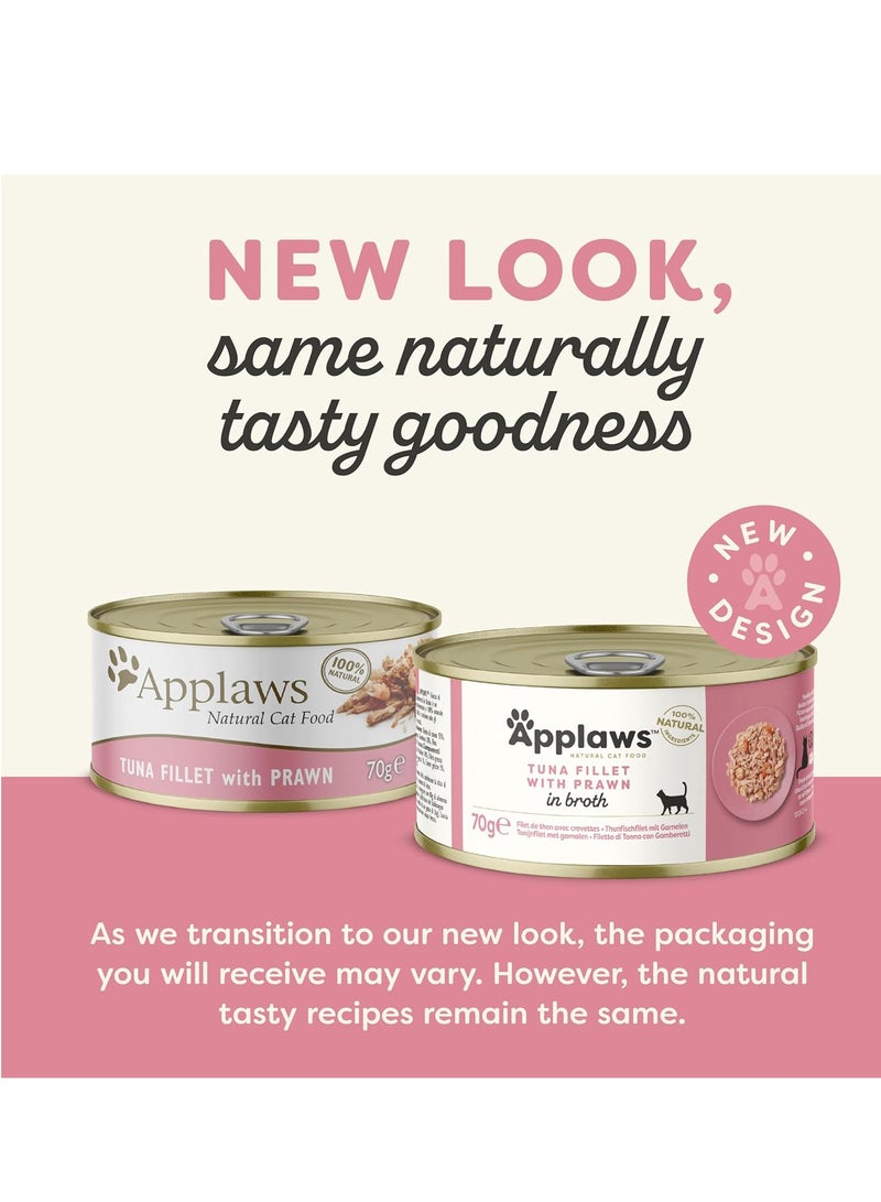 Applaws Cat Adult Wet Food Tuna Fillet With Prawn In Broth Flavor 70g Pack Of 6 - Image 5