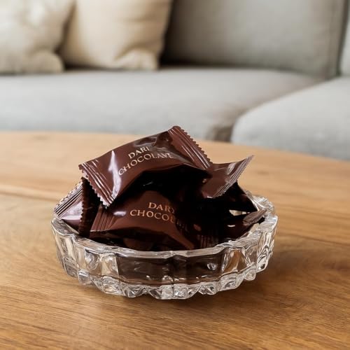Magrido Vastu Feng Shui Crystal Bowl | Good Luck Gift for Home & Office Décor | Transparent Elegant Crystal Plate for Positive Energy & Wealth | Pack of 2 - Image 3