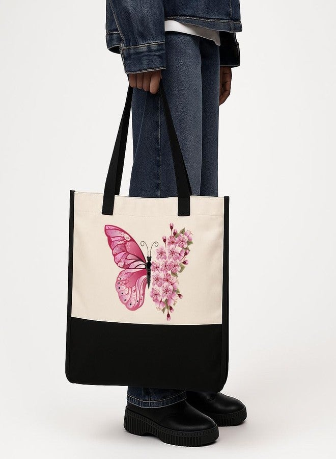 TrendoPrint حقيبة تسوق من الجوت الصديقة للبيئة من تريندوبرينت للنساء | حقيبة تسوق قابلة لإعادة الاستخدام بمقابض متينة | حقيبة يد متعددة الأغراض ذات سعة كبيرة للبقالة والمكتب والسفر والاستخدام اليومي (JB69) - Image 3