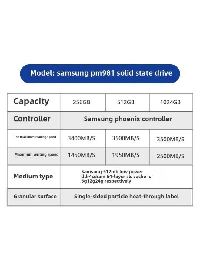 205/PM9A1pm981a SN 730 256 G512G1T M2 Dismantling NVME Solid State Bz Other Bz-Capacity:▓512gb-yilian Nvme░ - Image 3