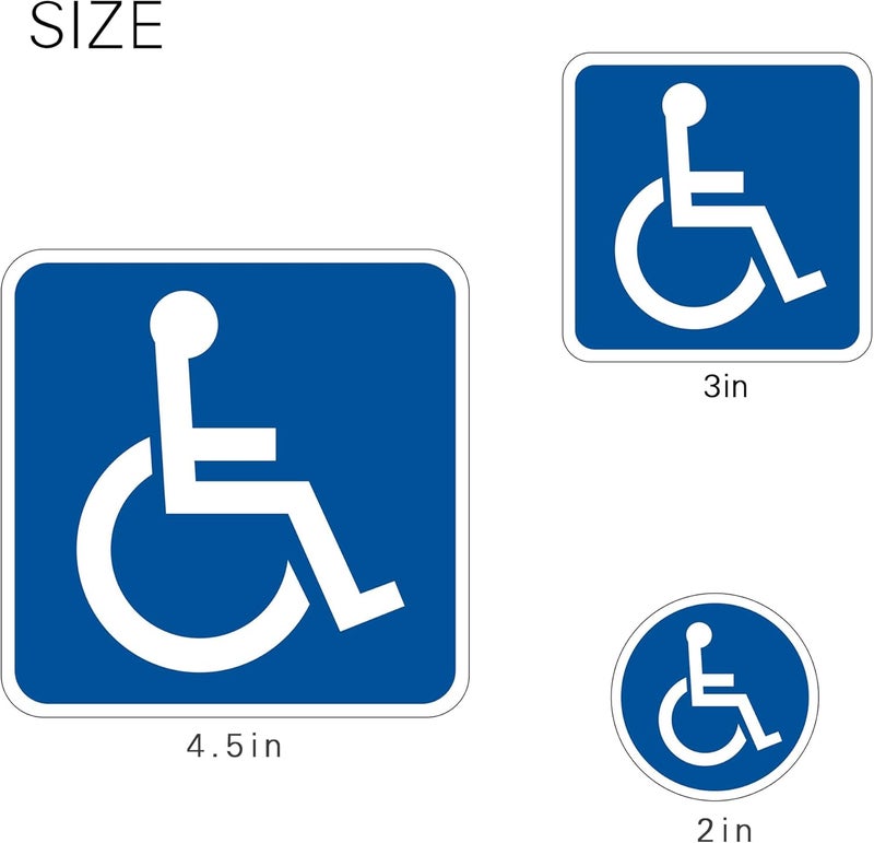 LEMBANG 15PCS (3size) Disabled Wheelchair Symbol Handicap Accessible Sticker for Wheelchair Person - Image 2