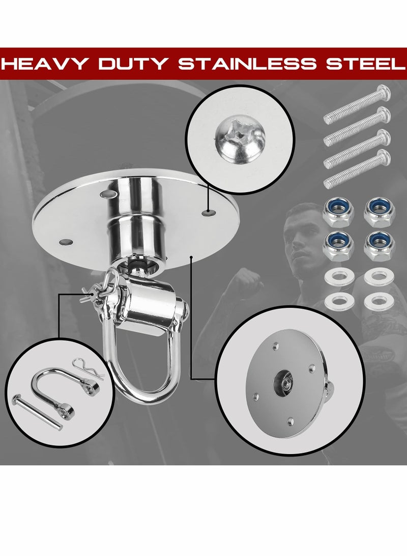 Y&D Speed Bag Swivels, Stainless Steel Heavy Hangers Bracket, Boxing Swivel with 360° Ball Bearing, Complete Mount Hardware Kit, Multi-Direction Duty Ceiling Hook Hanger - Image 2