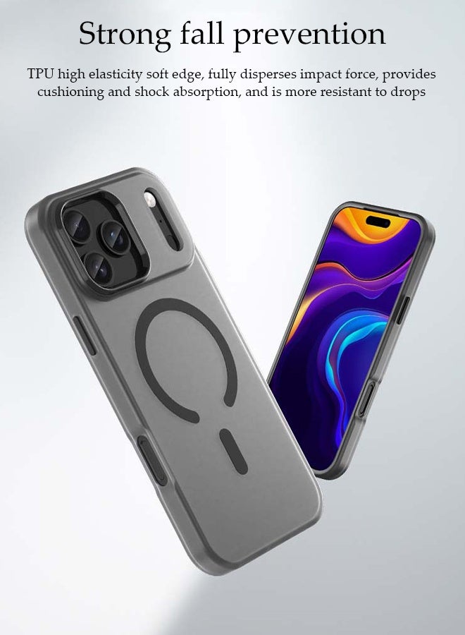 DUNISO Magnetic Phone Case for iPhone 17 Pro Full Coverage Phone Case Anti-Slip and Drop-Proof Protective Cover Compatible with MagSafe Ultra Thin Translucent Frosted Finish Shockproof Phone Case for iPhone 17 Pro - Image 4