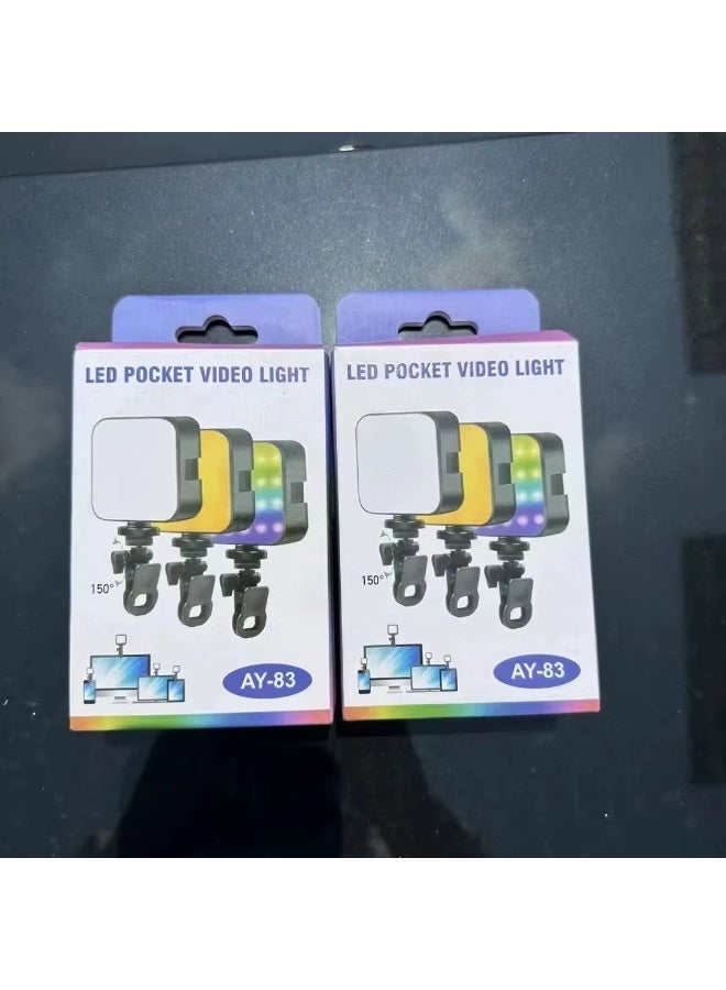 ACLIX AY-82 RGB Pocket LED Selfie Light for Mobile Phone Laptop Clip Ring Flash Fill Video Photo Ringlight Photography Lamp - Image 2