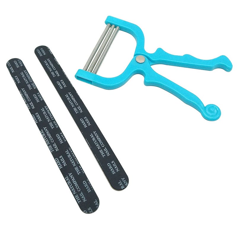 GARASANI Portable Fine Hair Removal Face Hair Threading Beauty Epilator Tool Tongs 1Pcs and Nail Files 2Pcs (Assorted Colors) - Image 1