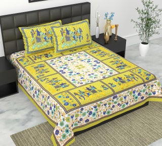 JAIPUR PRINTS 100 Cotton Rajasthani Traditional Jaipuri Queen Size Double Bedsheet with 2 Pillow Covers Queen64 - pzsku/Z6E457166A1233CA37F8DZ/45/1746637967/e06f6162-385f-4ebe-b1da-2e5c7b4b7c33