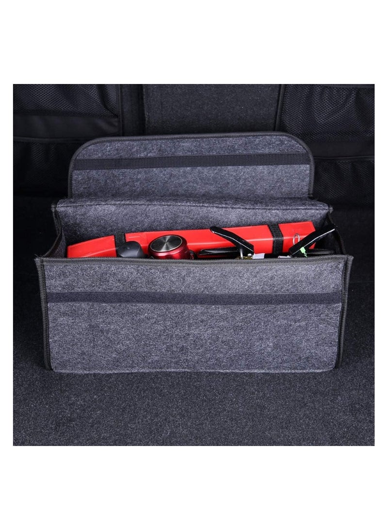 Car Soft Storage Box Trunk Bag Travel Organizer Holder Accessories Deep Grey - Image 3