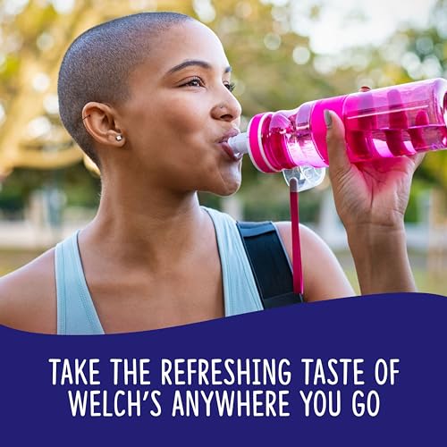 SINGLES TO GO! Welch's Singles To Go Variety Pack, Watertok Powdered Drink Mix, Includes 4 Flavors, Grape, Passion fruit, Strawberry Peach, Cherry Pomegranate, 1 Box (30 Servings) - Image 5